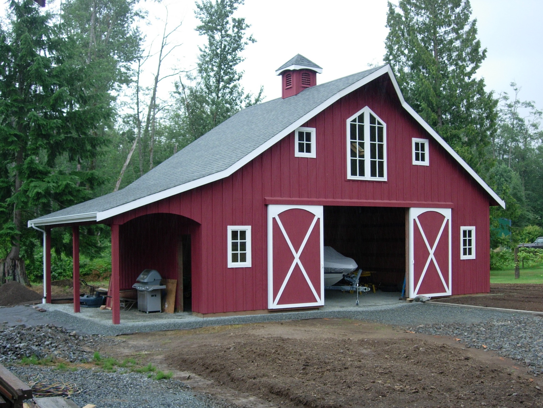 shed project: More Flat roof pole barn plans